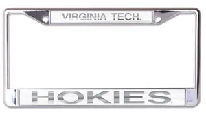 Virginia Tech Frosted License Plate Frame