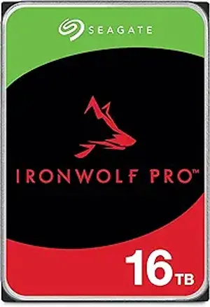 Seagate IronWolf Pro, 16 TB, Enterprise NAS Internal HDD –CMR 3.5 Inch, SATA 6 Gb/s, 7,200 RPM, 256 MB Cache for RAID Network Attached Storage (ST16000NT001)